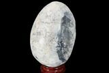 Crystal Filled Celestine (Celestite) Egg Geode #88310-1
